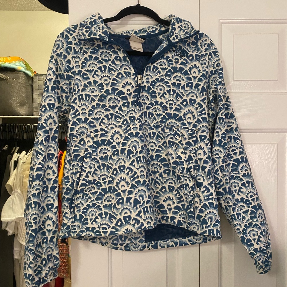 The North Face Womens Anorak Windbreaker Quarter Zip Pullover Jacket Size Small
